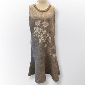 Knitted & Knotted Sleeveless Wool Sweater Dress Size L